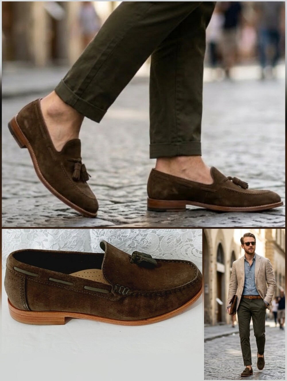 💙Driver Club USA NEW! Hampton Mens Suede Leather Loafers Brazil 🤍Sz 7
